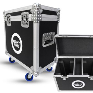 Skrzynia transportowa na 2 głowice ruchome przegroda na akcesoria 4 kółka mechanizm blokady - LIGHT4ME 150 SPOT RING CASE 2IN1 | RATY 0% | SALA ODSŁUCHOWA POZNAŃ
