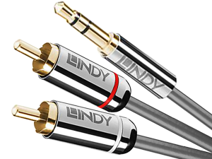 Kabel mini jack 3.5mm - 2x RCA - Lindy Cromo Line 35336 5m