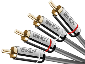 Kabel 2x RCA - 2x RCA - Lindy Cromo Line 35345 1m