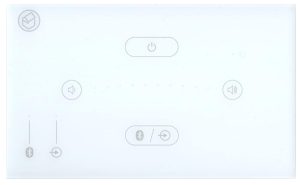 Dotykowy panel naścienny z AUX, Bluetooth i wbudowanym wzmacniaczem - Systemline se0512 Unit Biały