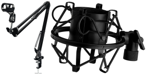 Kosz antywibracyjny do mikrofonu Mozos SHM1 + Statyw mikrofonowy Mozos SB35