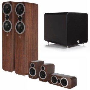 Zestaw kolumn 5.1 - Q Acoustics QA 3050i/3010i/3090Ci/QB12 Orzech