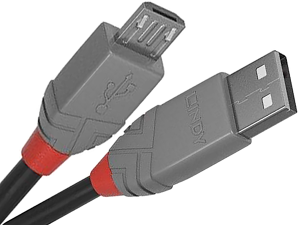 Kabel USB 2.0 A - Micro-B Lindy Anthra Line 36731 0,5m