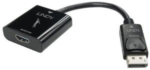 Aktywna przejściówka Display Port 1.2 na HDMI 4K UHD - Lindy 41068