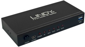 Splitter (rozdzielacz) HDMI 4K UHD 4-portowy (1xIN - 4xOUT) - Lindy 38159