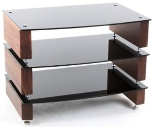 Stolik HiFi - Custom Design Milan 6 HI-FI 3 Walnut Stolik z 3 półkami