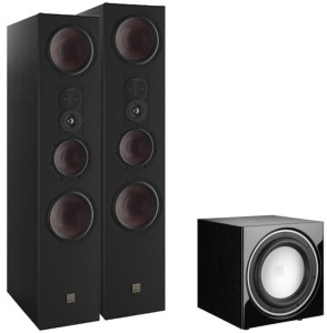 Zestaw - Kolumna podłogowa - Dali Opticon 8 MK2 Black Satin + Subwoofer - Dali Sub E-9 F Black Satin