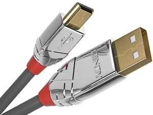 Kabel USB 2.0 A - Mini-B - Lindy Cromo Line 36631 1m