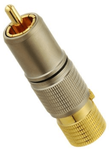 Wtyk RCA pozłacany na kabel 9mm - KaCsa Audio RP-70GT-9