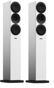 Kolumna podłogowa - Amphion Helium 520 Białe z czarnymi maskownicami