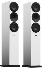 Kolumna podłogowa - Amphion ARGON 7LS Biała z czarnymi maskownicami