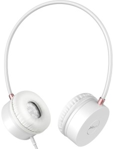 Słuchawki nauszne - Picun C20 Biało-różowe