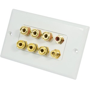 Panel naścienny 6x banan, 1xRCA, 1xF - PN1032