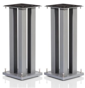 Podstawki pod kolumny (standy) - Norstone Stylum Square Speaker Stands Silver Satin