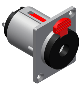 Gniazdo panelowe duży jack 6.3mm stereo - Procab VCJ3FP