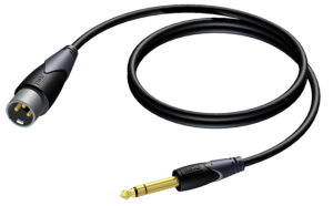 Kabel XLR męski - Jack 6.3mm stereo - Procab CLA724/3 3m