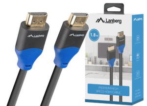 Kable HDMI 4K (wersja 2.0, Premium High Speed with Ethernet) - Lanberg Z32150 (CA-HDMI-15CU-0018-BK)