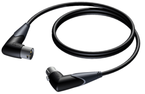 Kabel XLR kątowy męski - XLR kątowy żeński - Procab CLA904/5 5m