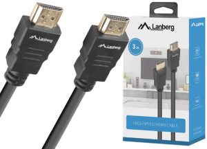 Kable HDMI 1.4 - Lanberg Z32148 (CA-HDMI-15CC-0030-BK) wersja 1.4, High Speed with Ethernet