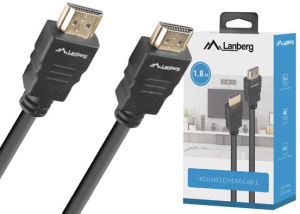 Kable HDMI - Lanberg Z32147 (CA-HDMI-15CC-0018-BK) wersja 1.4, High Speed with Ethernet