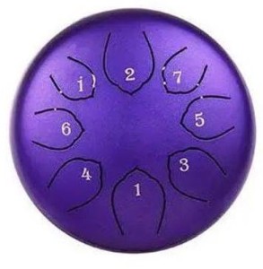 Tongue drum premium jewel print 6" 8 ton handpan dla dzieci - Hluru TOY8-6-Lavender