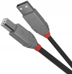 Kabel USB 2.0 A-B - Lindy Anthra Line 36671 0,5m