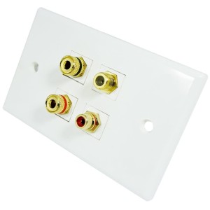 Panel naścienny 2x banan, 1xRCA, 1xF - PN1030