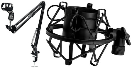 Kosz antywibracyjny do mikrofonu Mozos SHM1 + Statyw mikrofonowy Mozos SB35