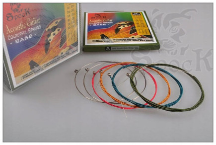 Kolorowe struny do gitary akustycznej - SPOCK SA66 (11-52)