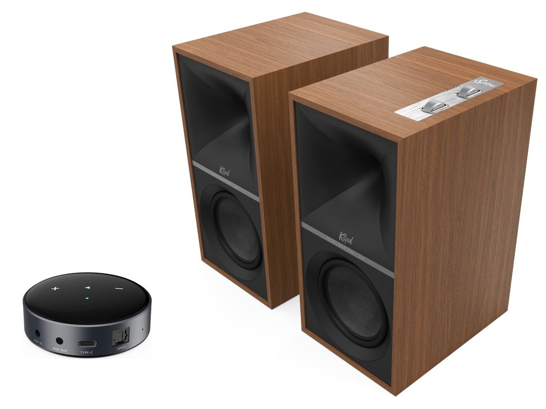 Aktywne kolumny podstawkowe para + Odtwarzacz sieciowy streamer - WiiM Mini - Klipsch The NINES Walnut | RATY 0% | SALA ODSŁUCHOWA POZNAŃ