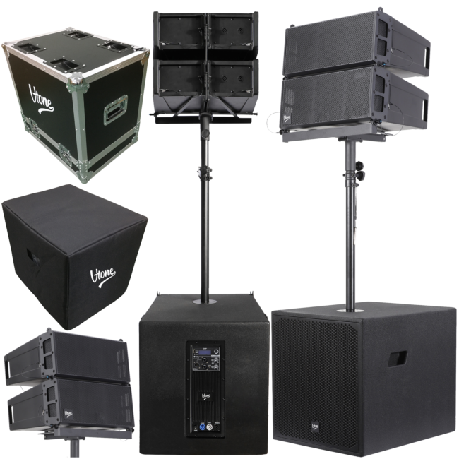 Aktywny system nagłośnienia line array 1000W RMS Bluetooth TWS DSP AUX case pokrowiec opaski zaciskowe zestaw - V-TONE LA 615 RATY 0% | SALA ODSŁUCHOW