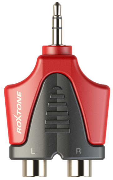 Adapter przejściówka wtyk jack 3.5mm - 2x RCA gniazdo - ROXTONE RPAN350